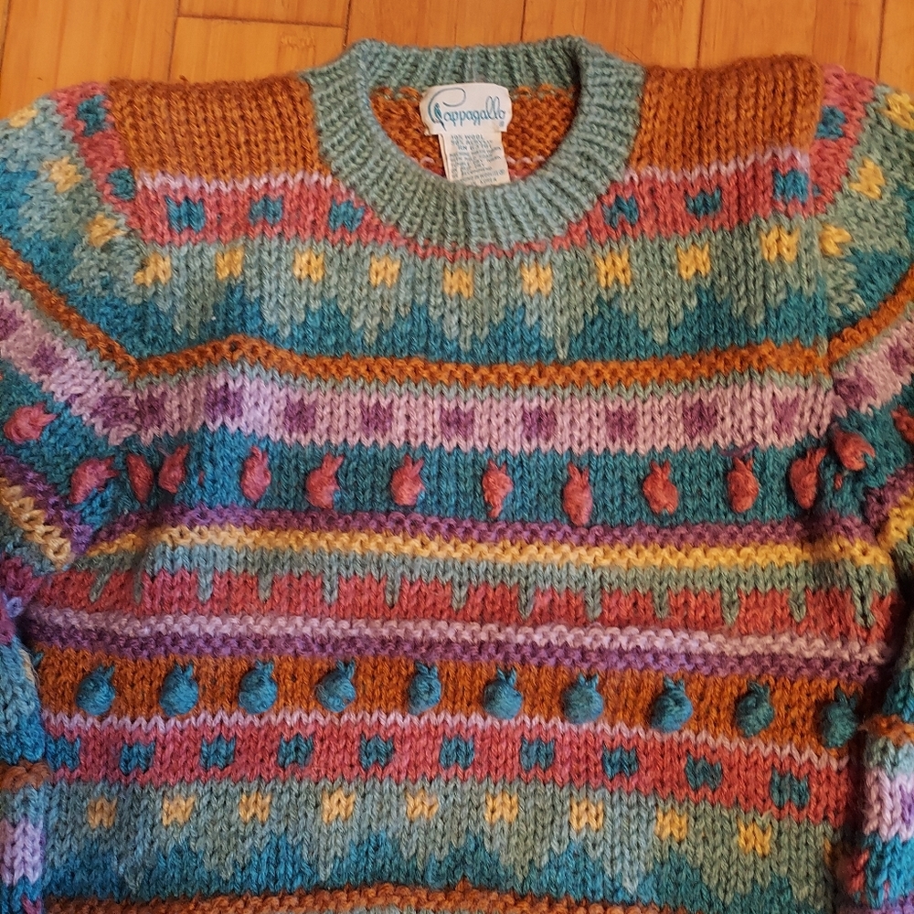 Pappagallo sweater colorful pullover crew eckhart medium